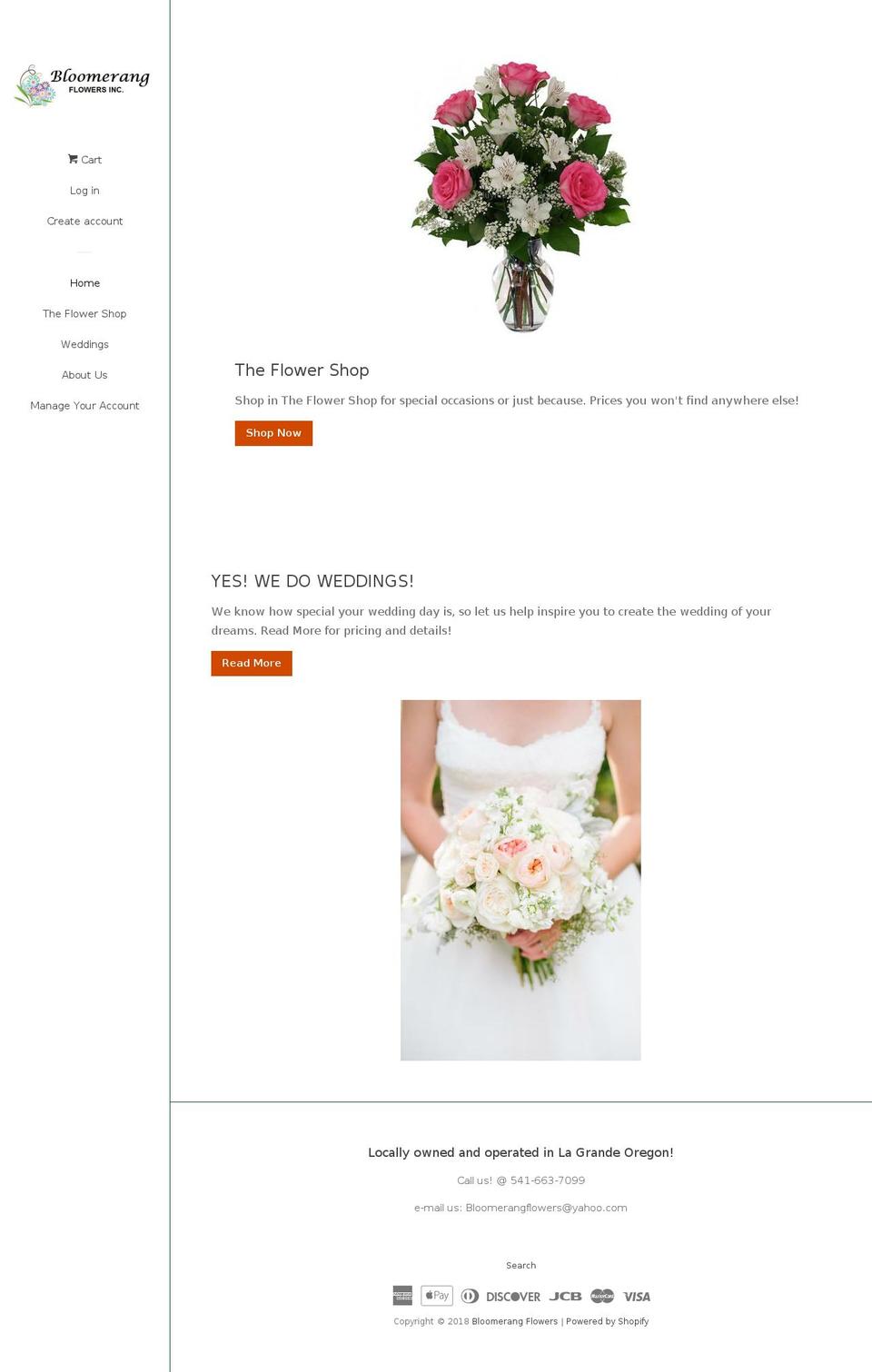 bloomerangflowers.com — Shopify storefront screenshot