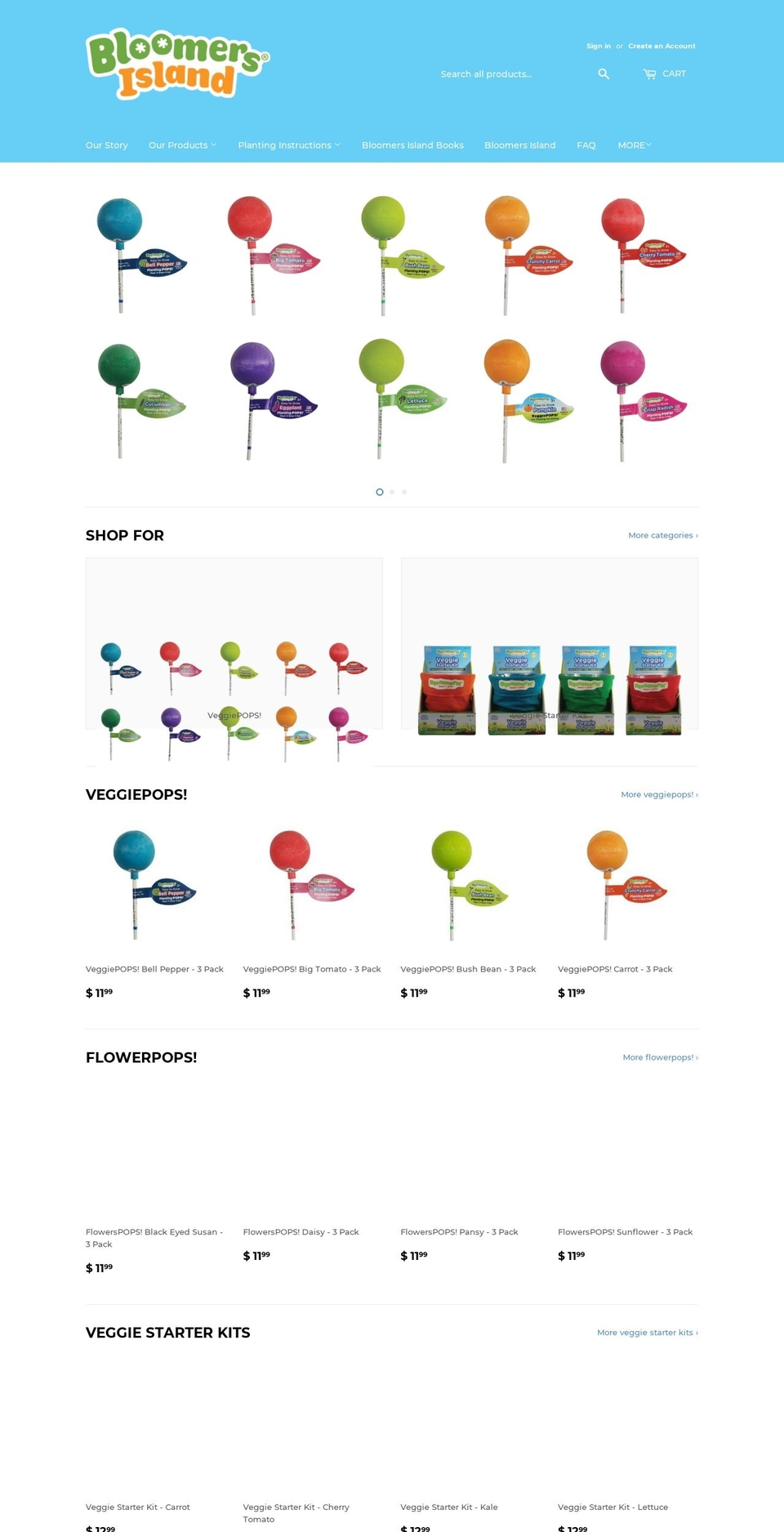 bloomersfun.com — Shopify storefront screenshot