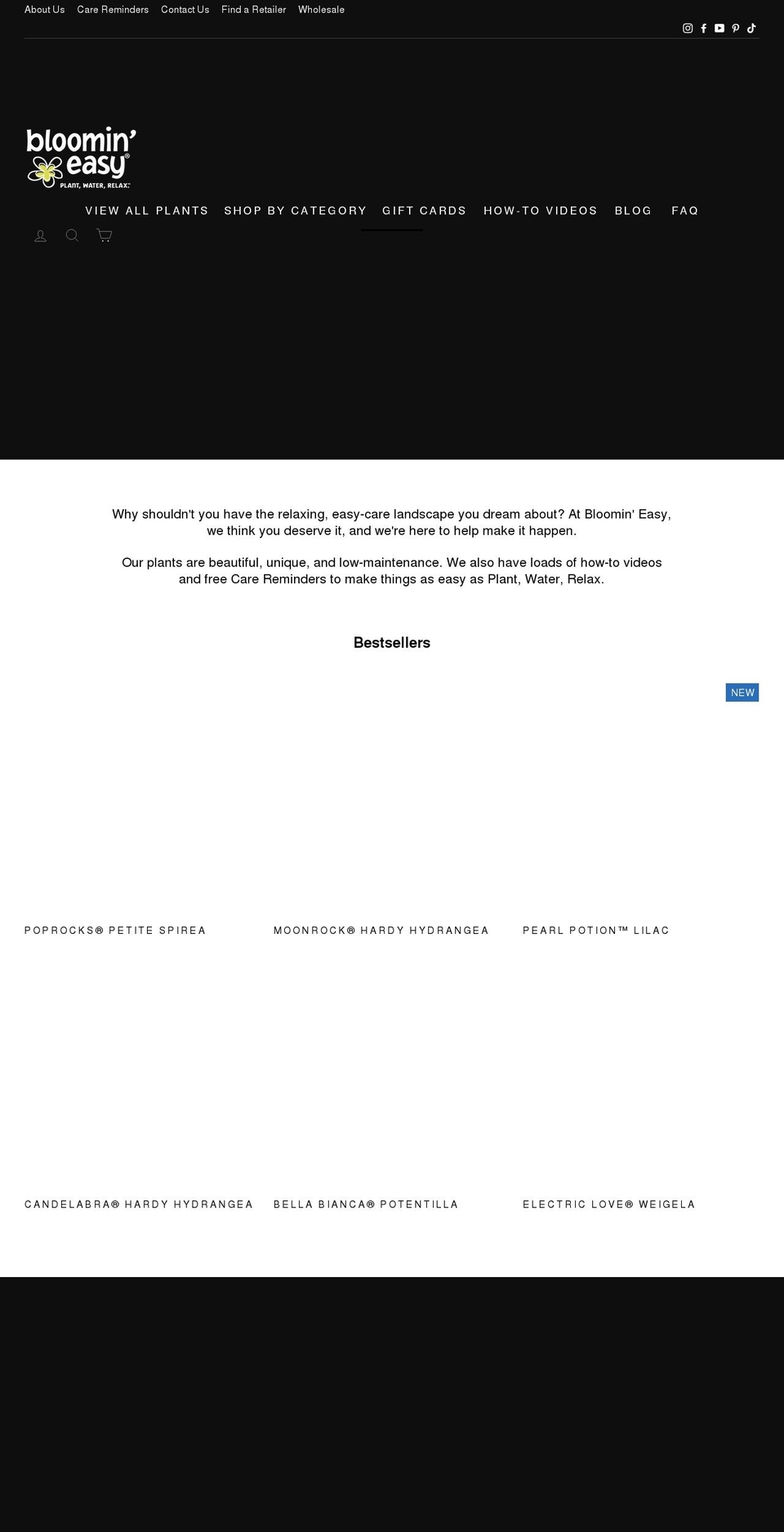 bloomineasyplants.ca shopify website screenshot