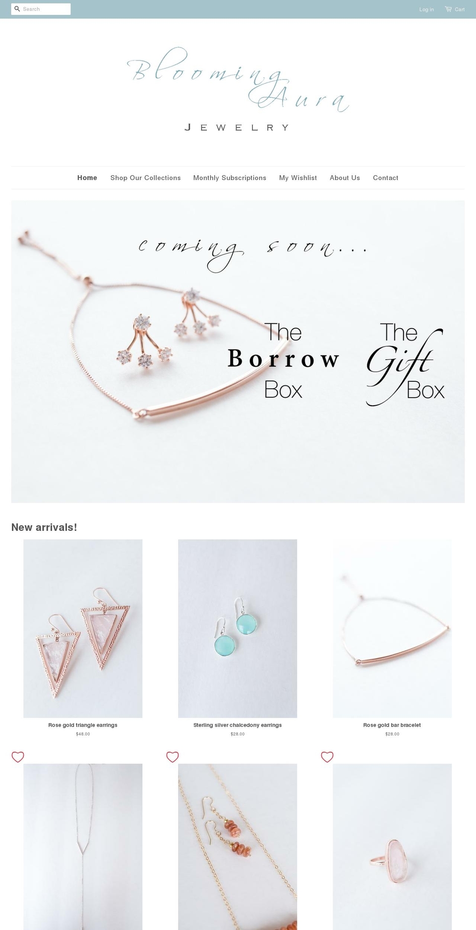 blooming-aura.com shopify website screenshot