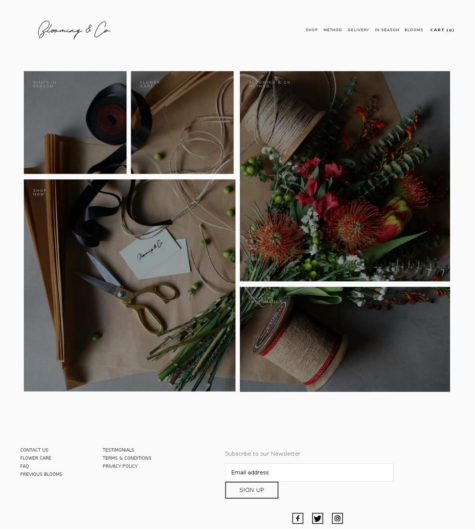 bloomingandco.com — Shopify storefront screenshot