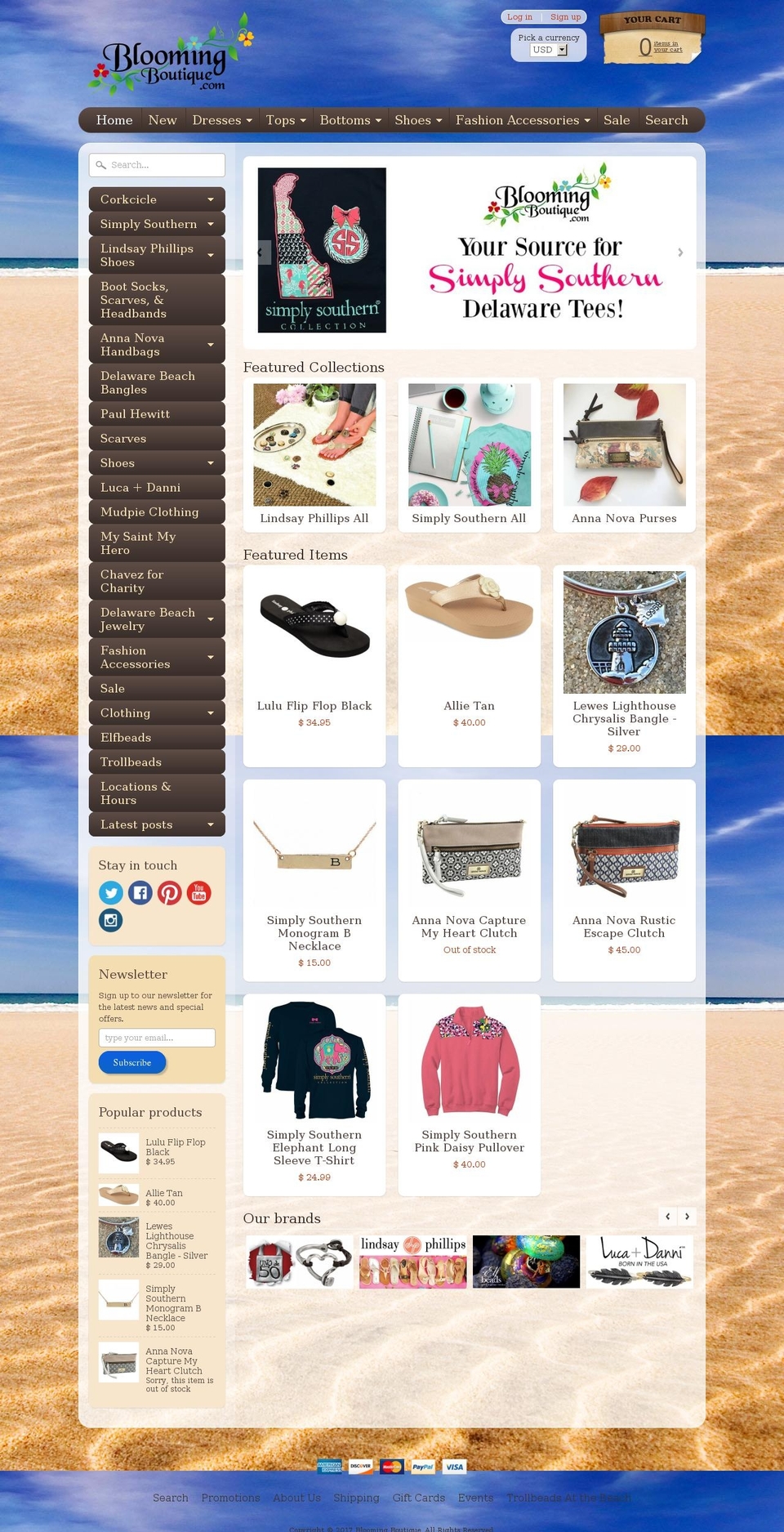 bloomingboutique.com shopify website screenshot