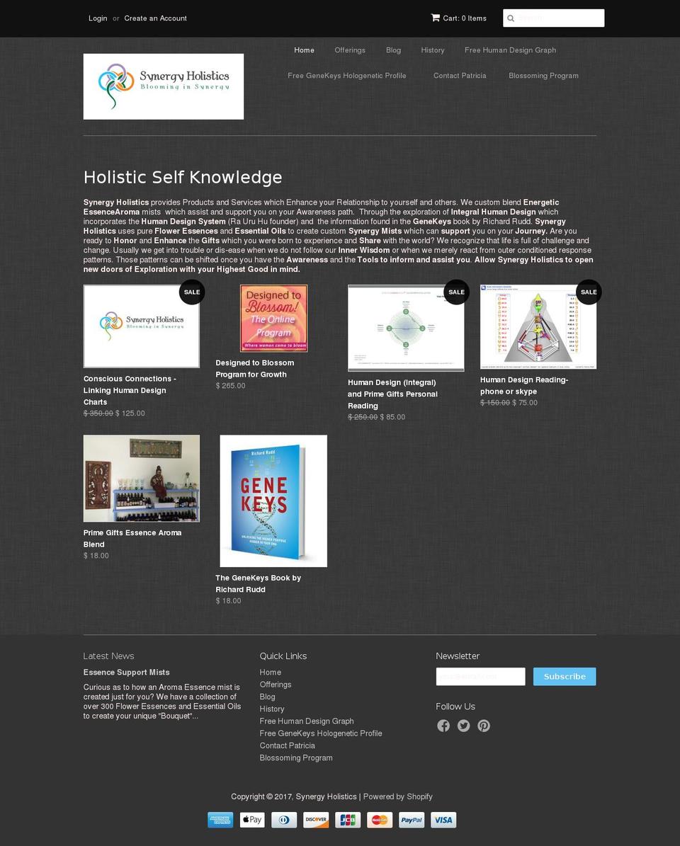 bloominginsynergy.com shopify website screenshot