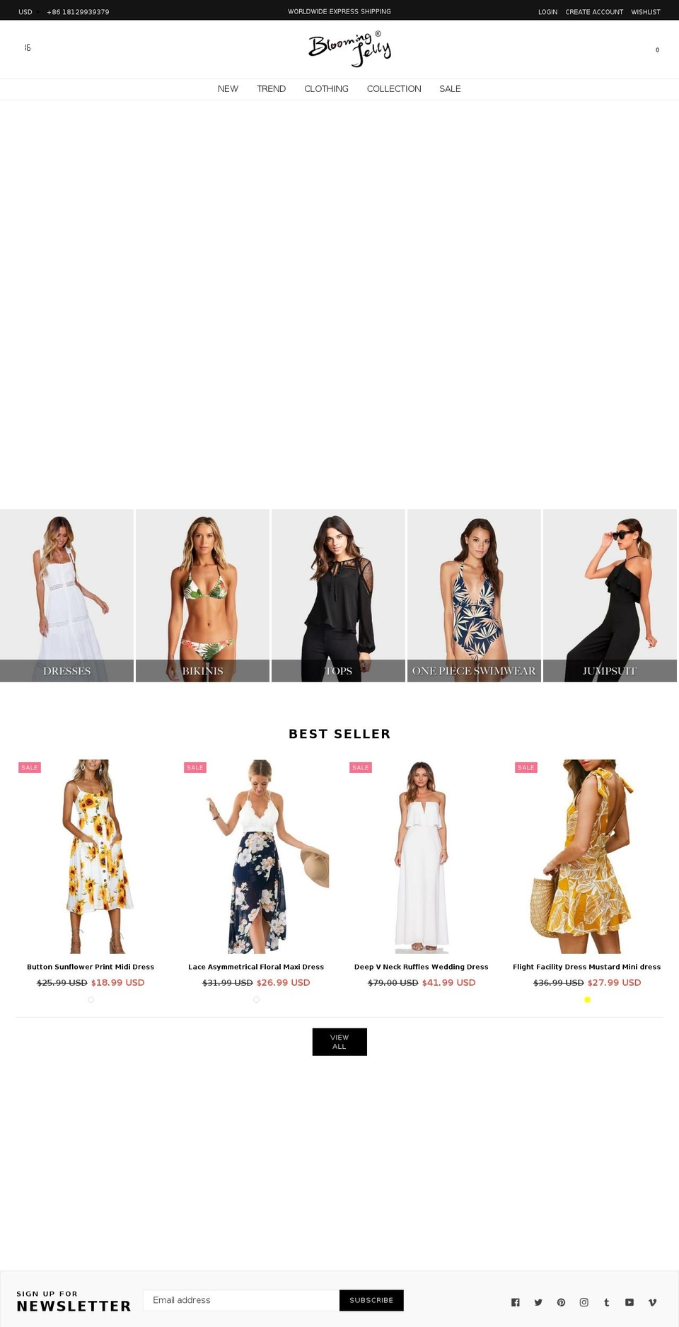 bloomingjelly.com shopify website screenshot