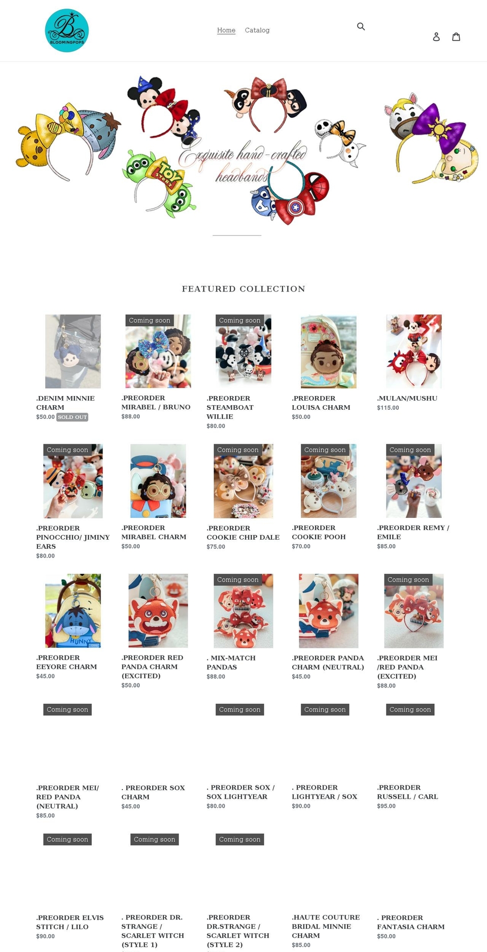 bloomingpops.com shopify website screenshot