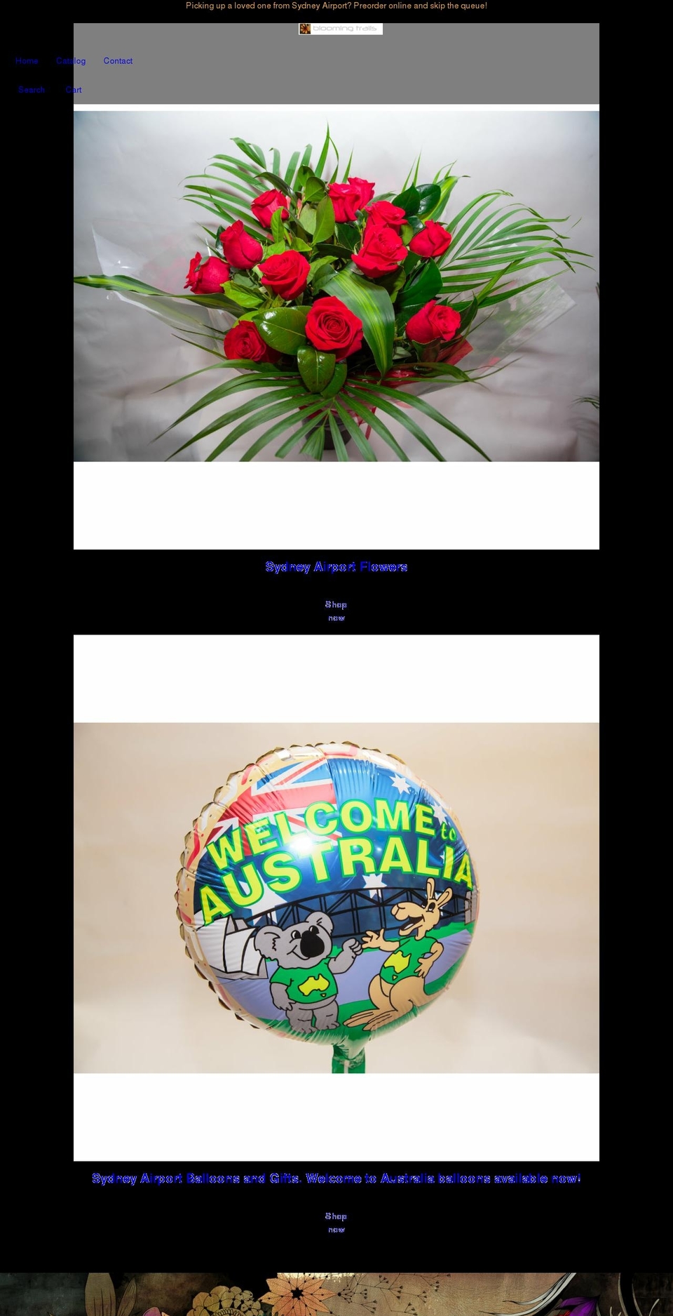 bloomingtrails.com shopify website screenshot