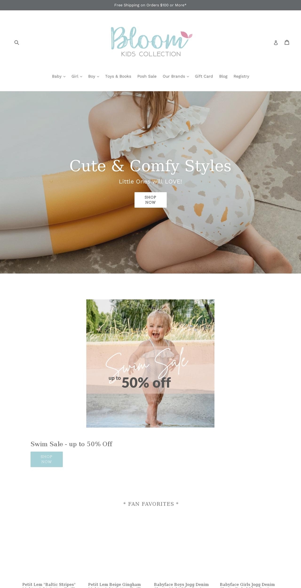 bloomkidsco.com — Shopify storefront screenshot