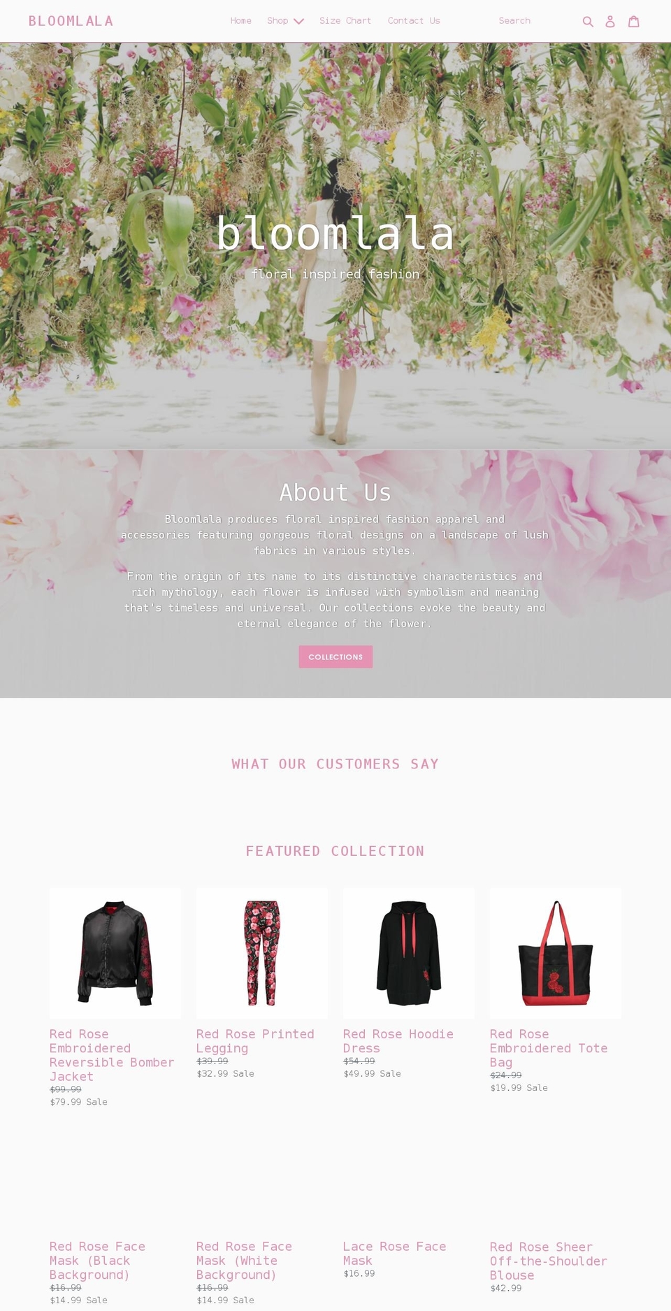 bloomlala.com shopify website screenshot