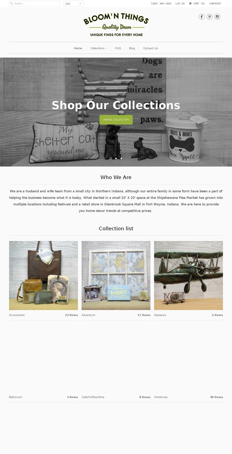 bloomnthings.com shopify website screenshot