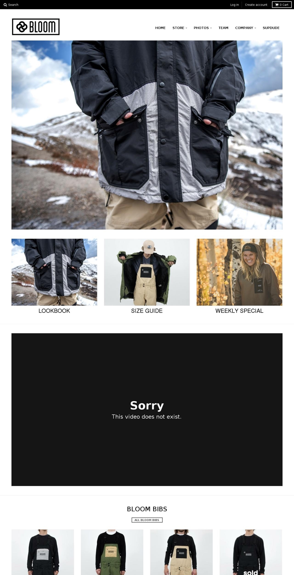 bloomouterwear.com shopify website screenshot
