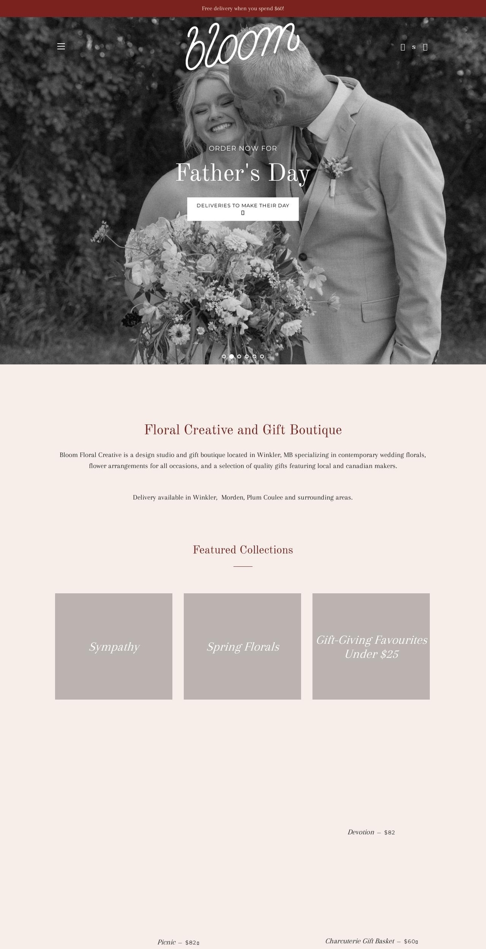bloompetalsandgift.ca shopify website screenshot
