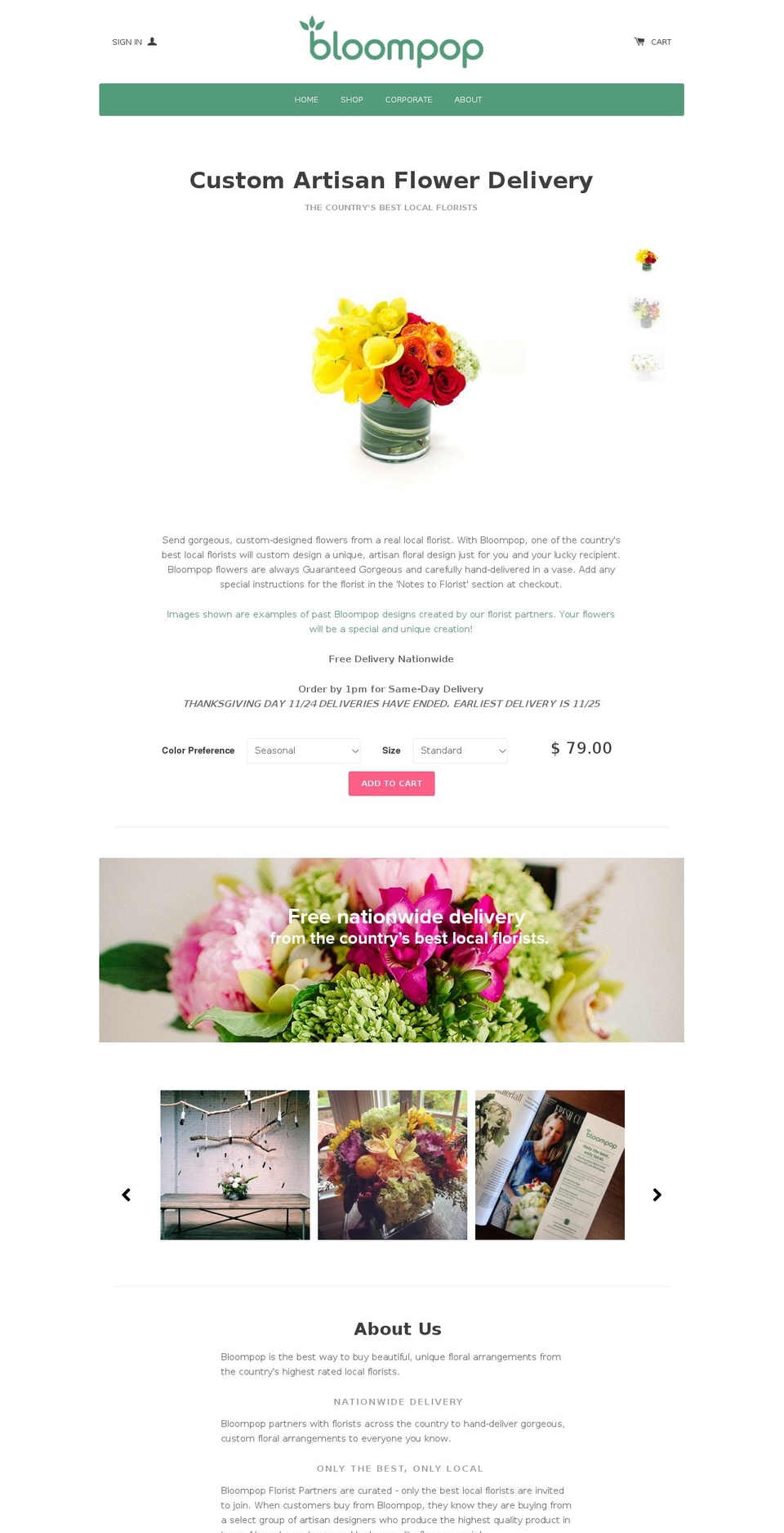 bloompop.com shopify website screenshot