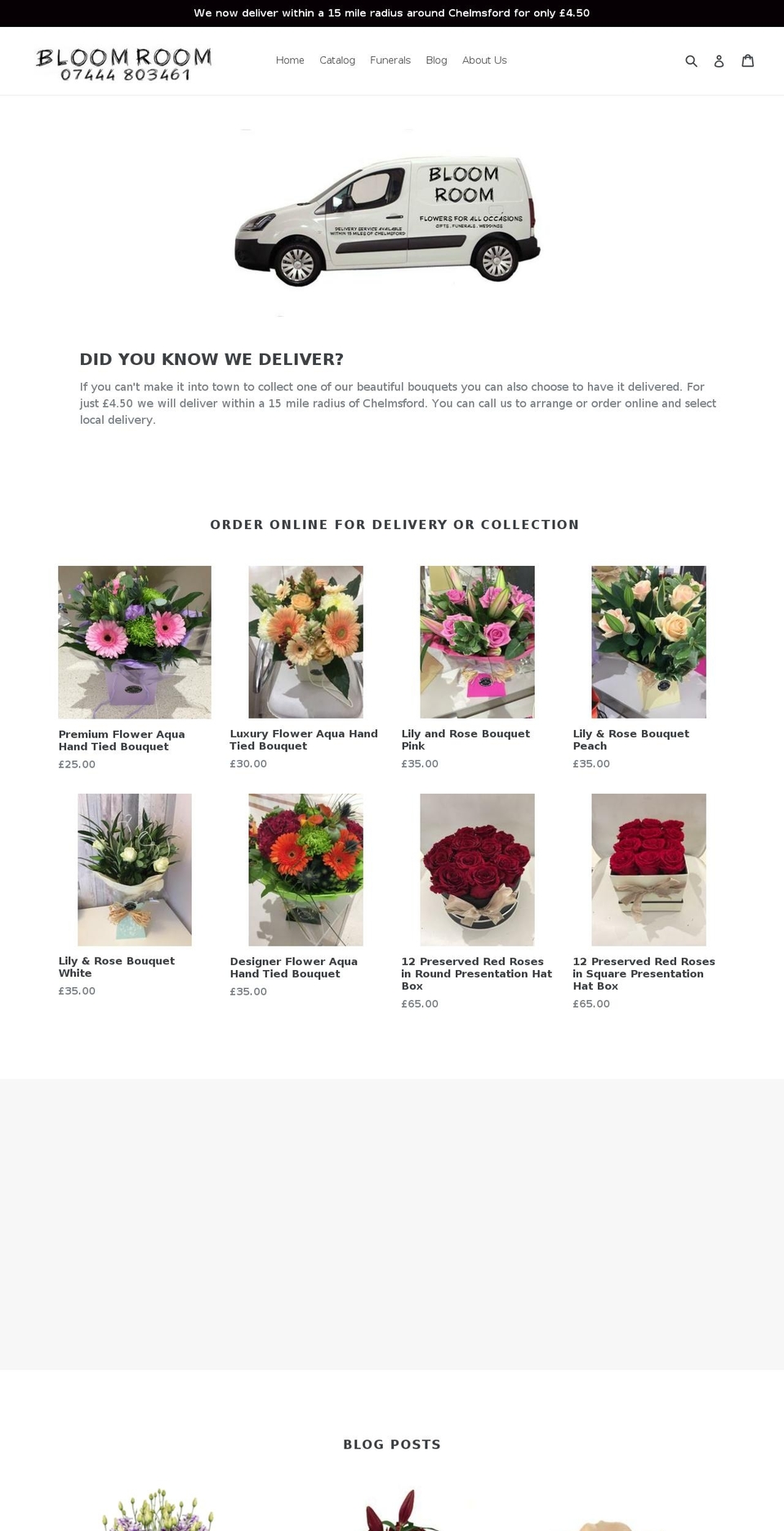 bloomroomflorist.com — Shopify storefront screenshot