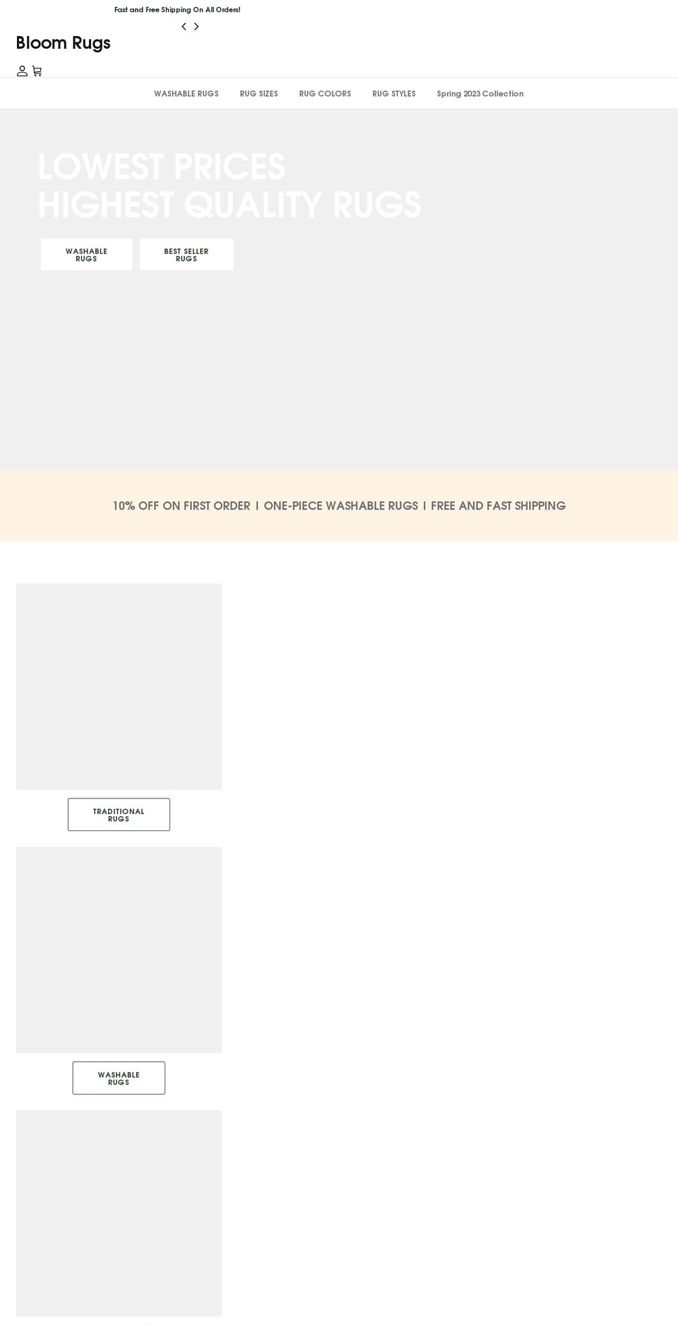 bloomrugs.com shopify website screenshot