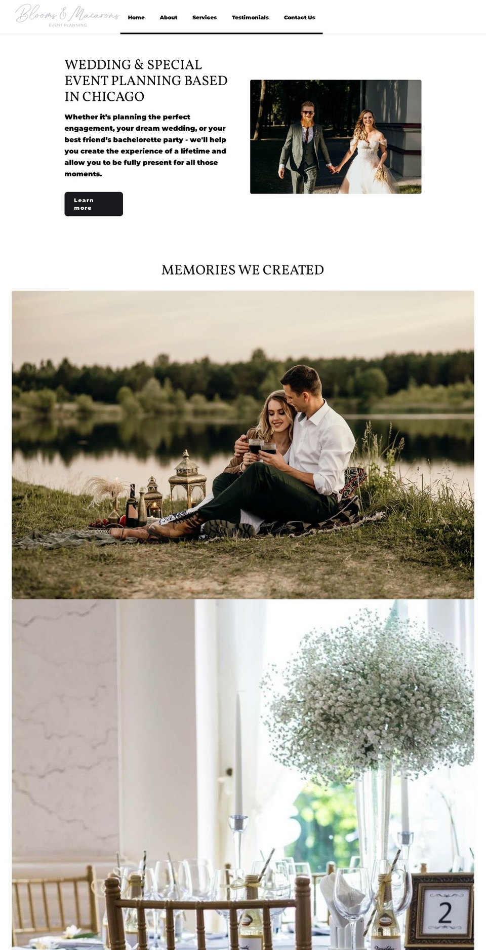 bloomsandmacarons.com shopify website screenshot