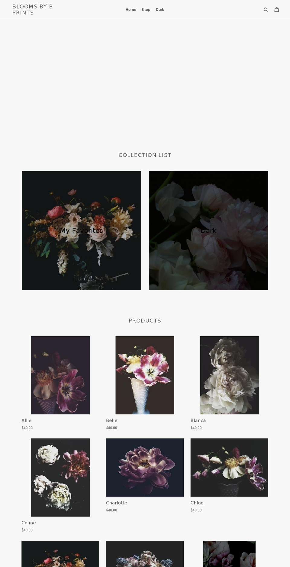 bloomsbybprints.com — Shopify storefront screenshot