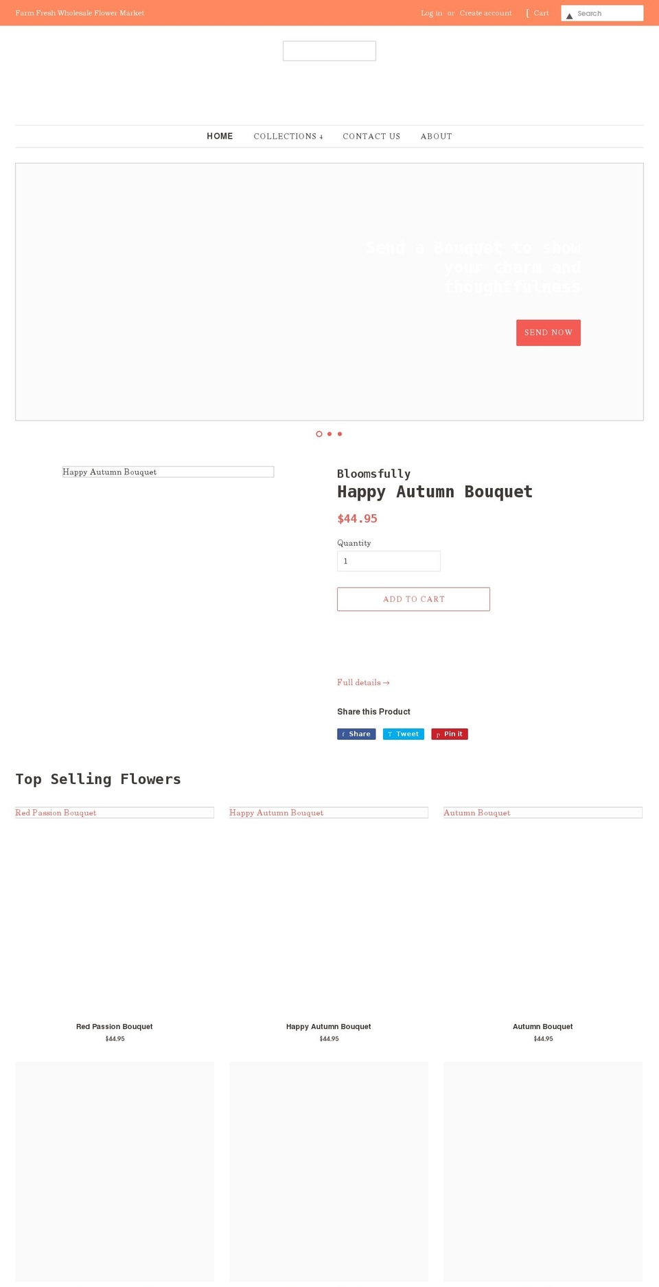 bloomsfully.com shopify website screenshot