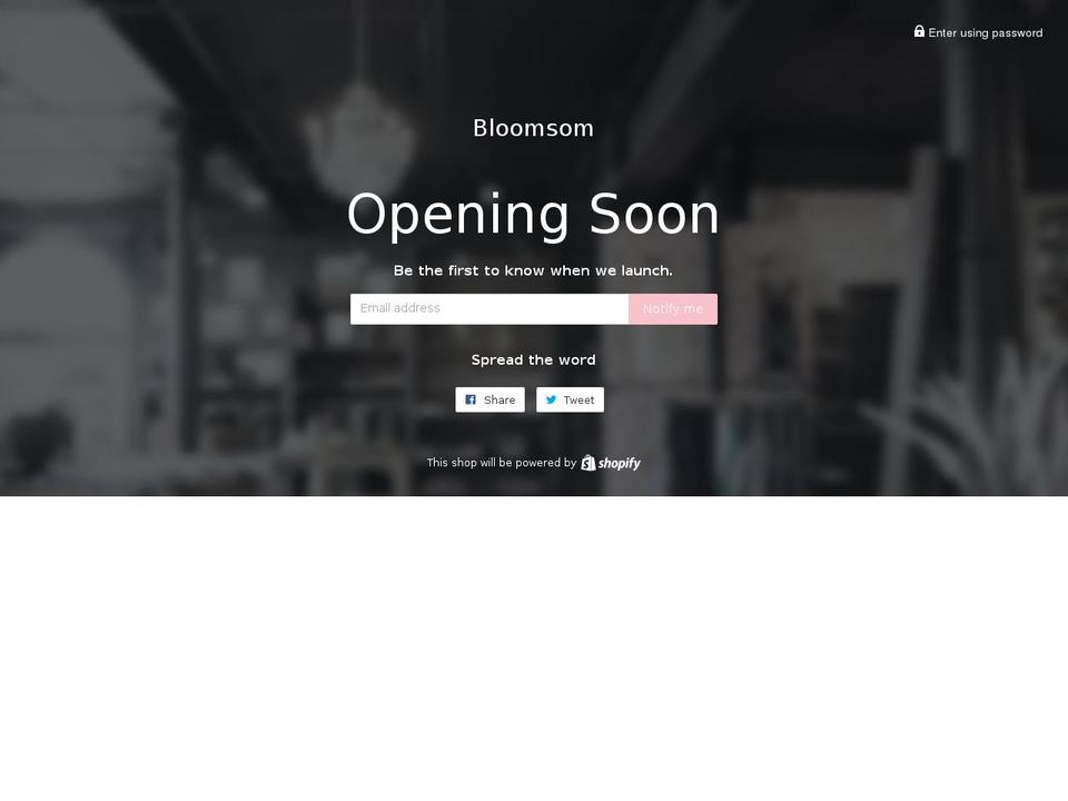 bloomsom.com shopify website screenshot