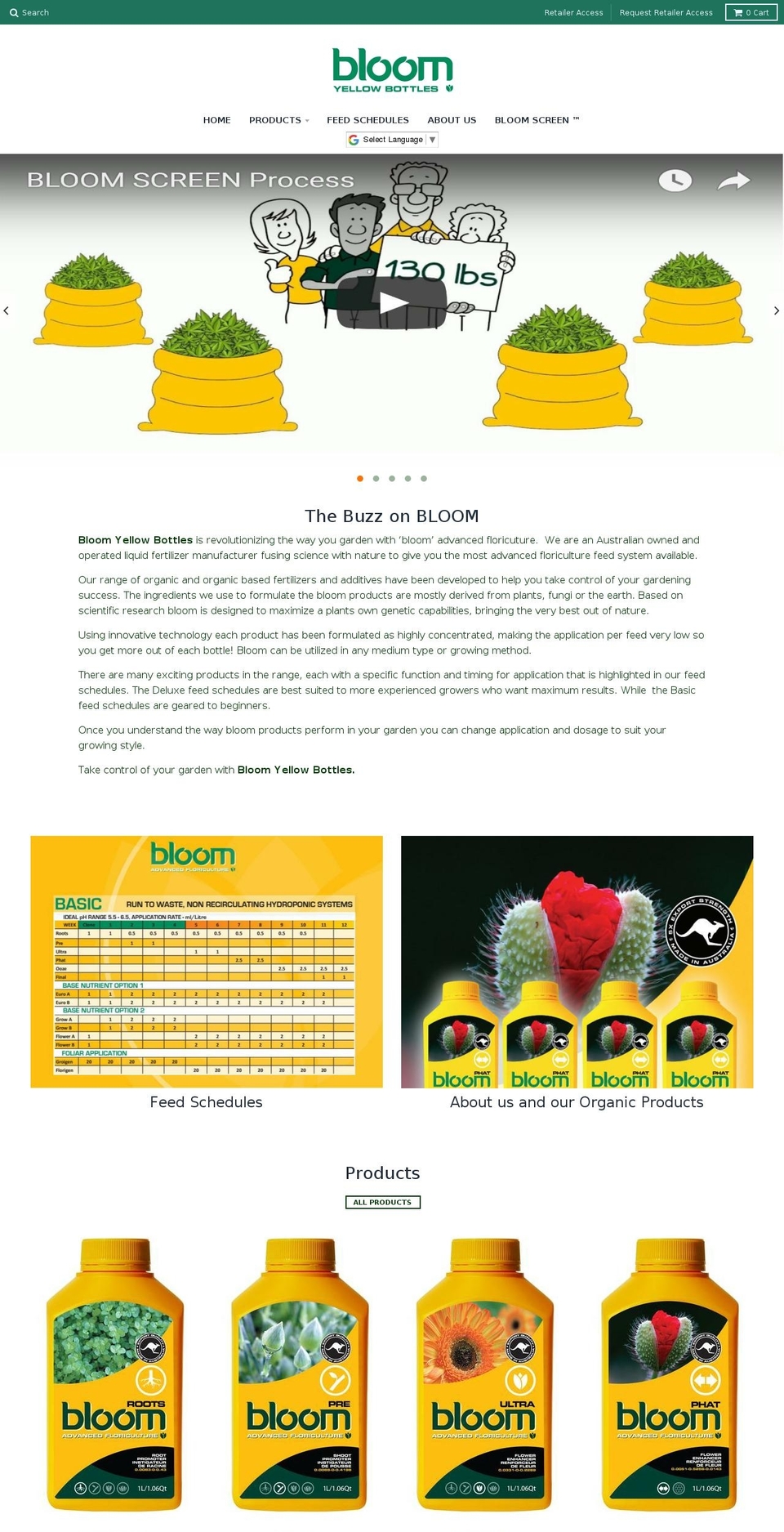 bloomyellowbottles.us shopify website screenshot