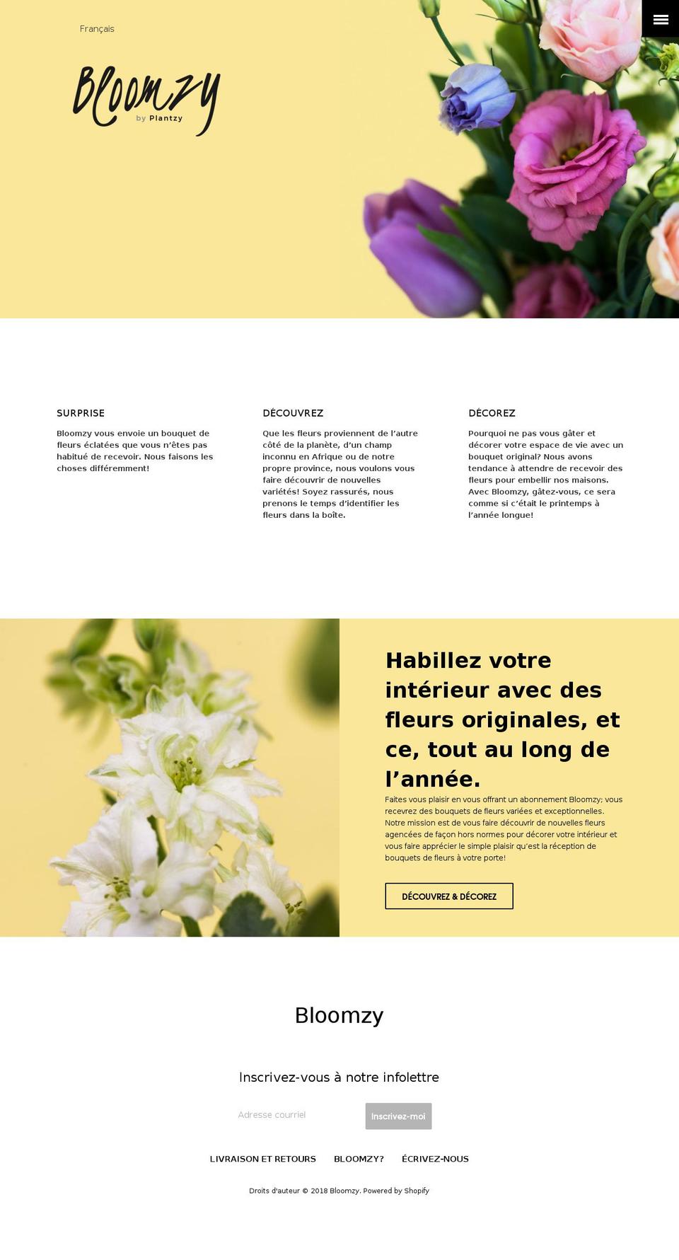 bloomzybox.com — Shopify storefront screenshot