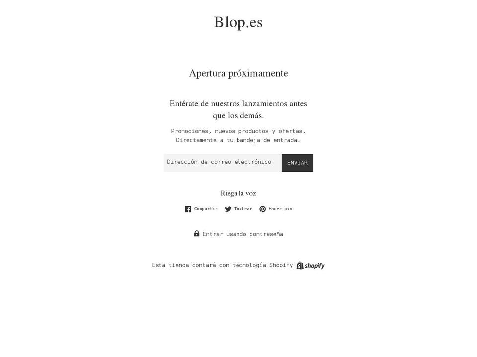 blop.es shopify website screenshot