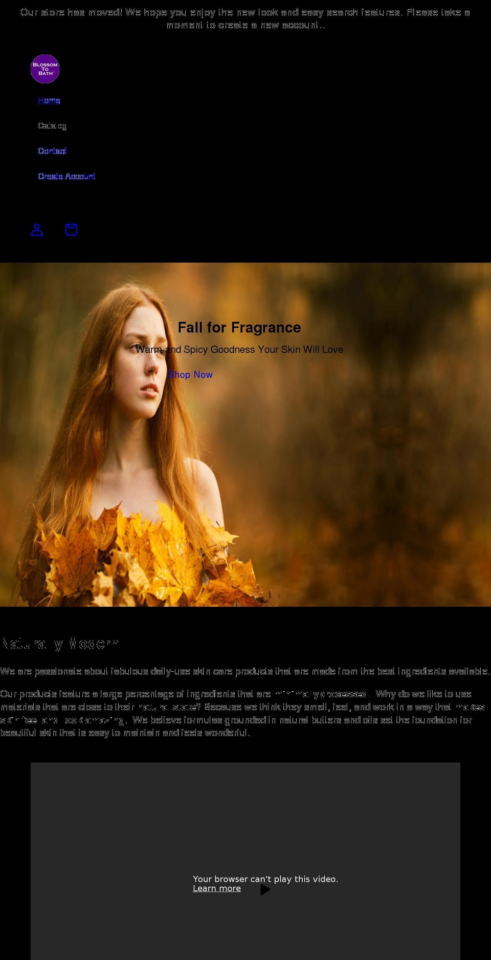 blossom2bath.com shopify website screenshot