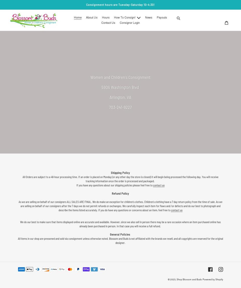 blossomandbuds.com shopify website screenshot