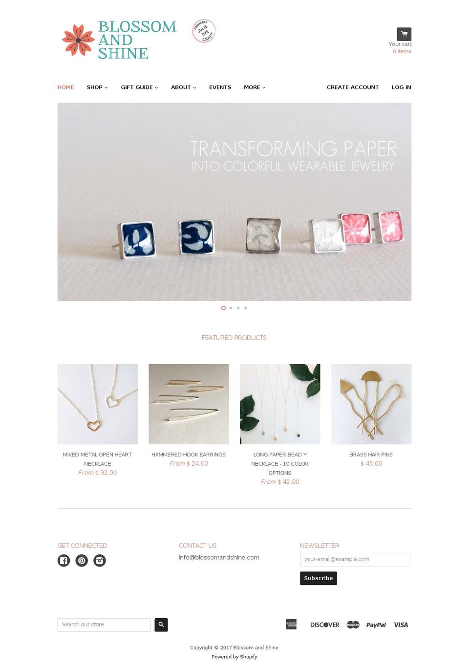 blossomandshine.com shopify website screenshot