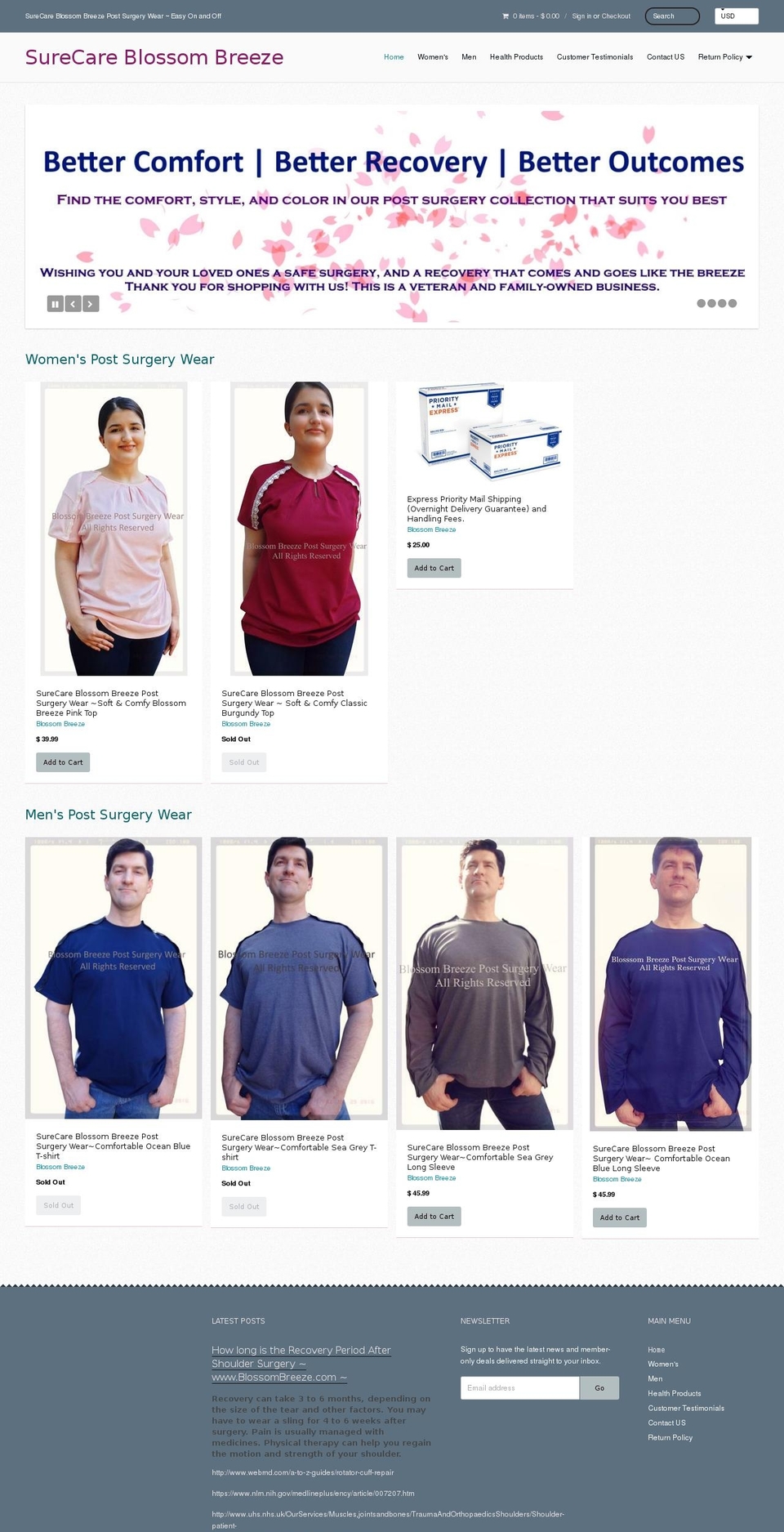 blossombreeze.com shopify website screenshot