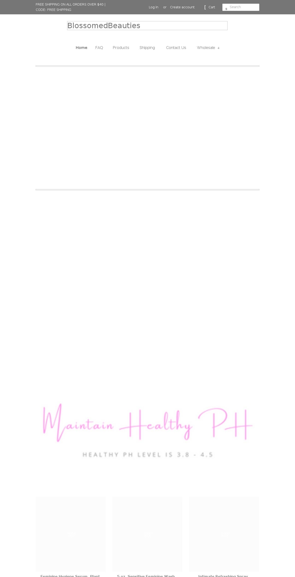 blossomedbeauties.com shopify website screenshot