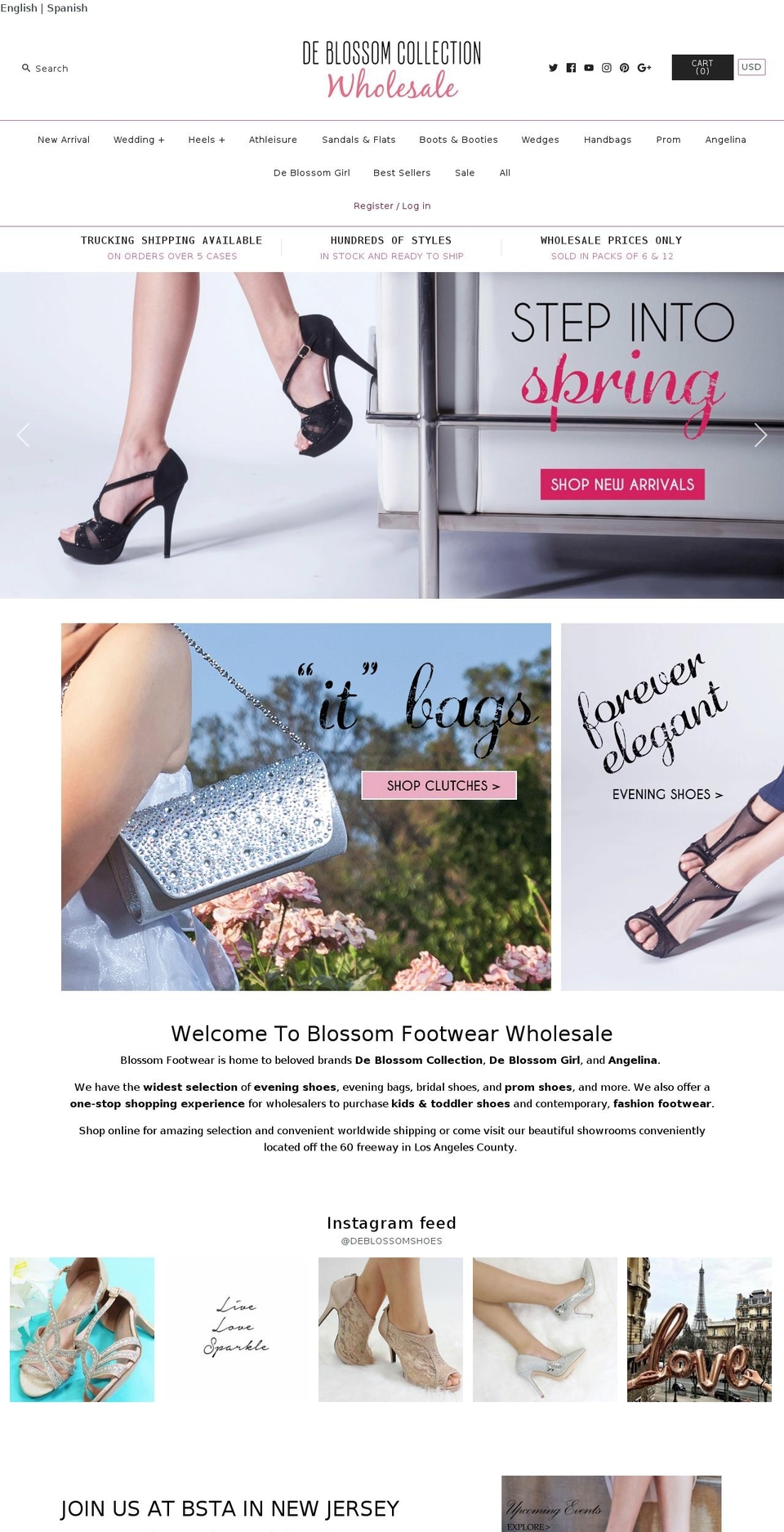 blossomfootwear.com shopify website screenshot