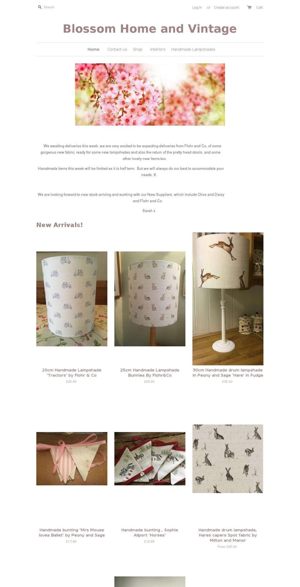 blossomhomeandvintage.com shopify website screenshot