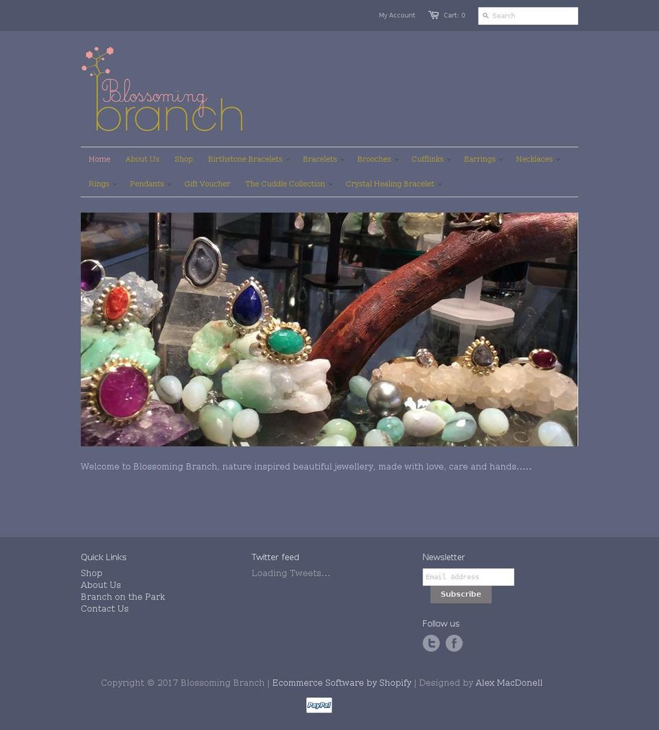blossomingbranch.com shopify website screenshot