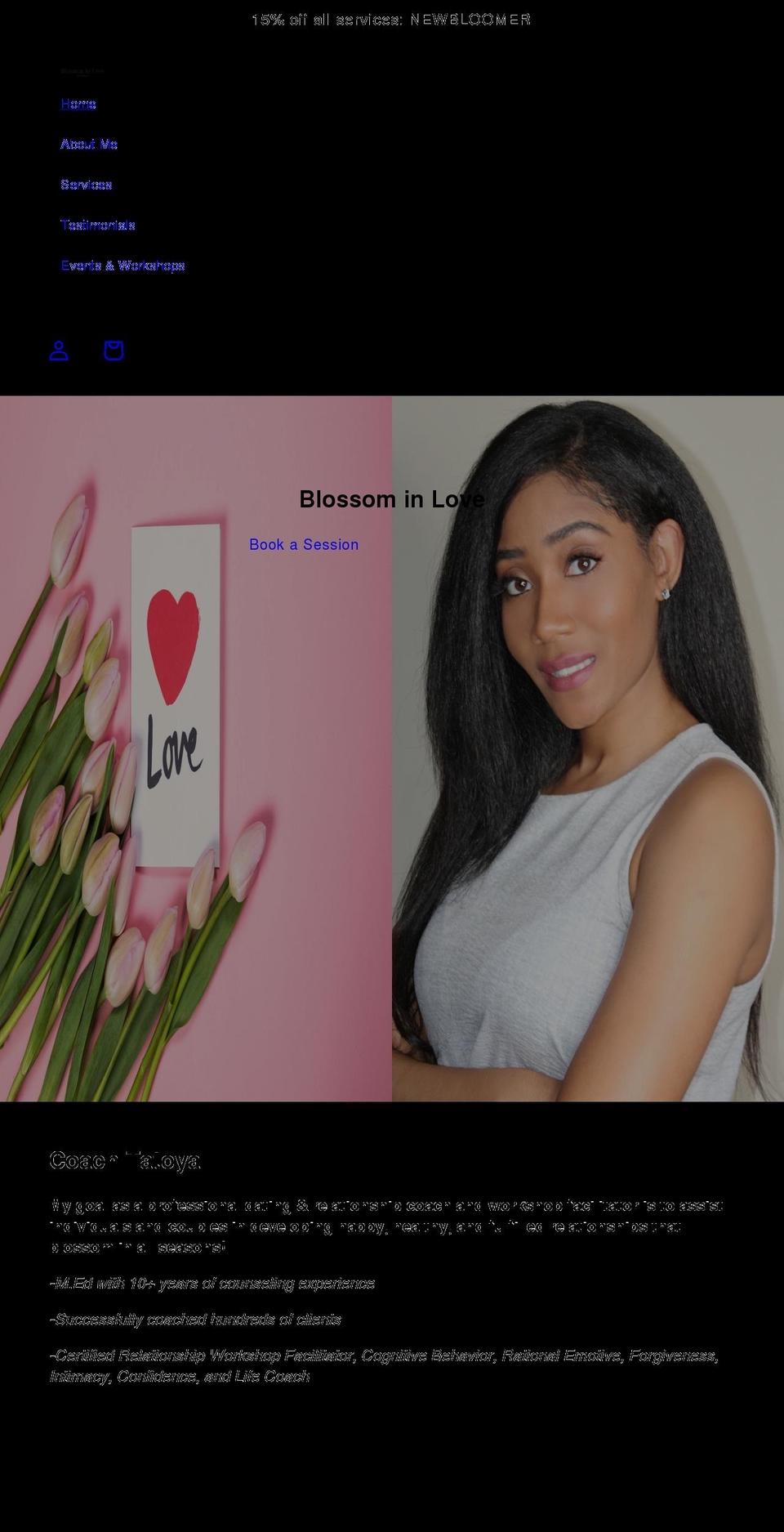 blossominlove.com shopify website screenshot