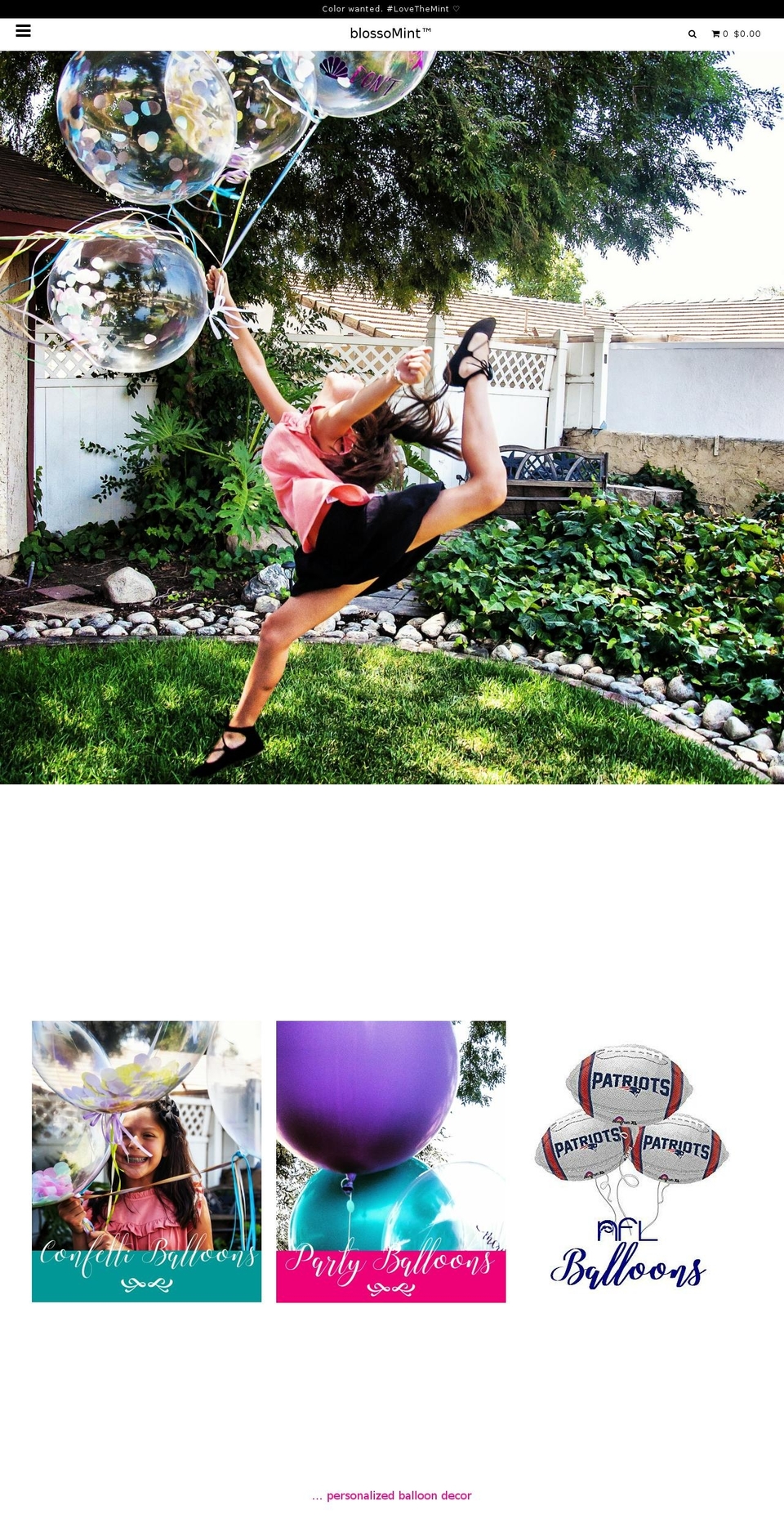 blossomint.com — Shopify storefront screenshot