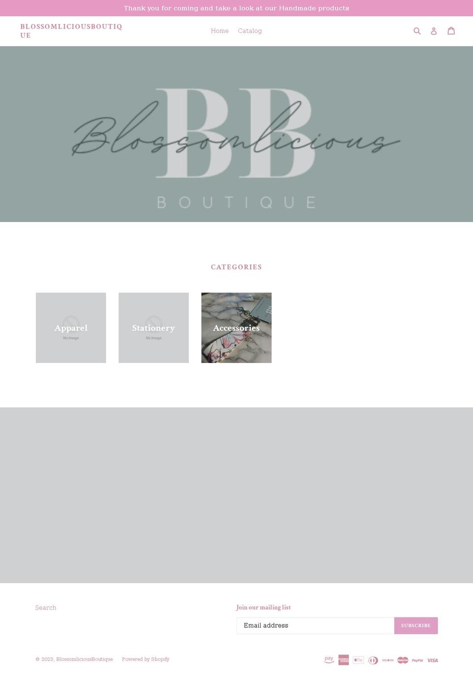 blossomliciousboutique.com shopify website screenshot