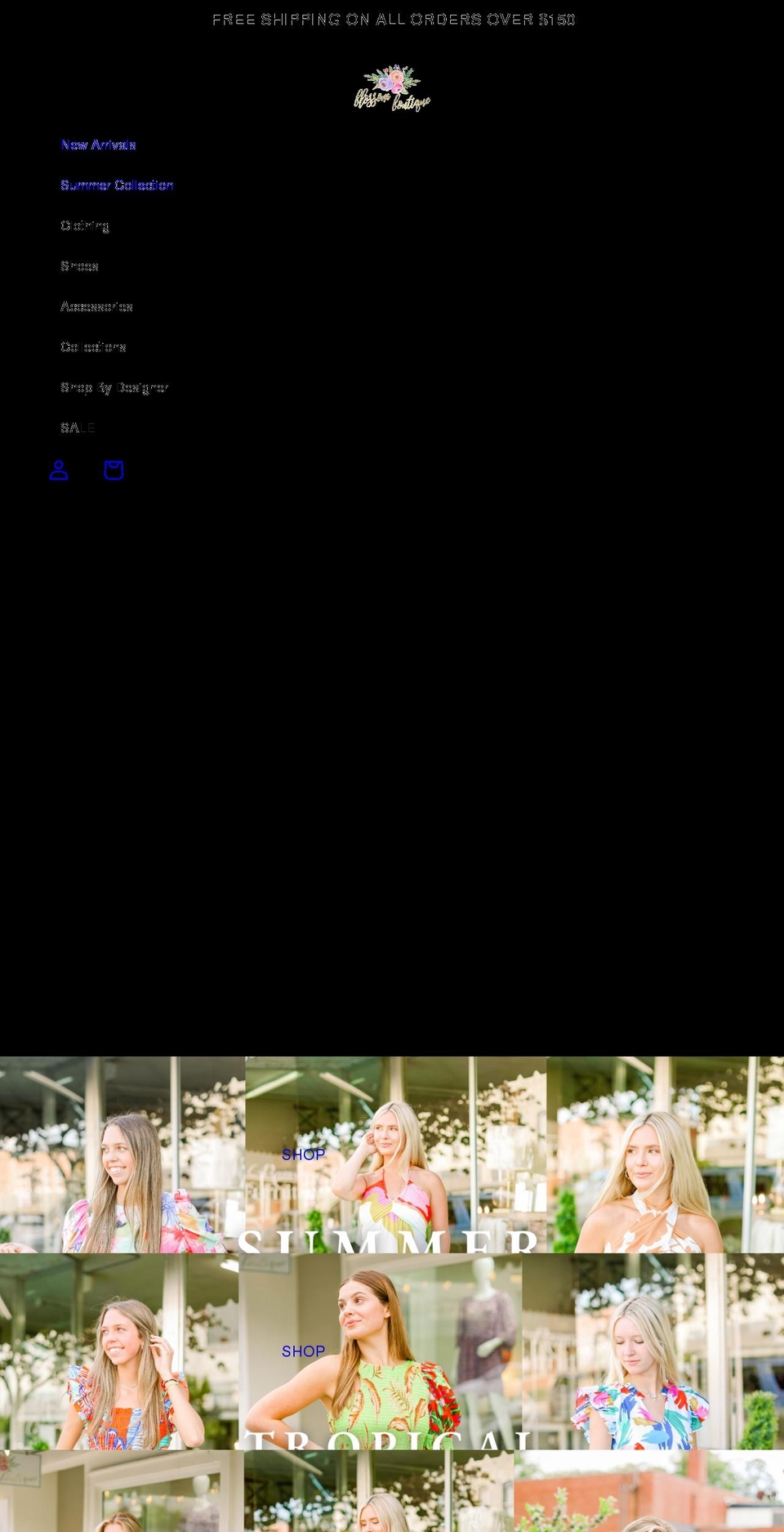 blossomofgville.com shopify website screenshot