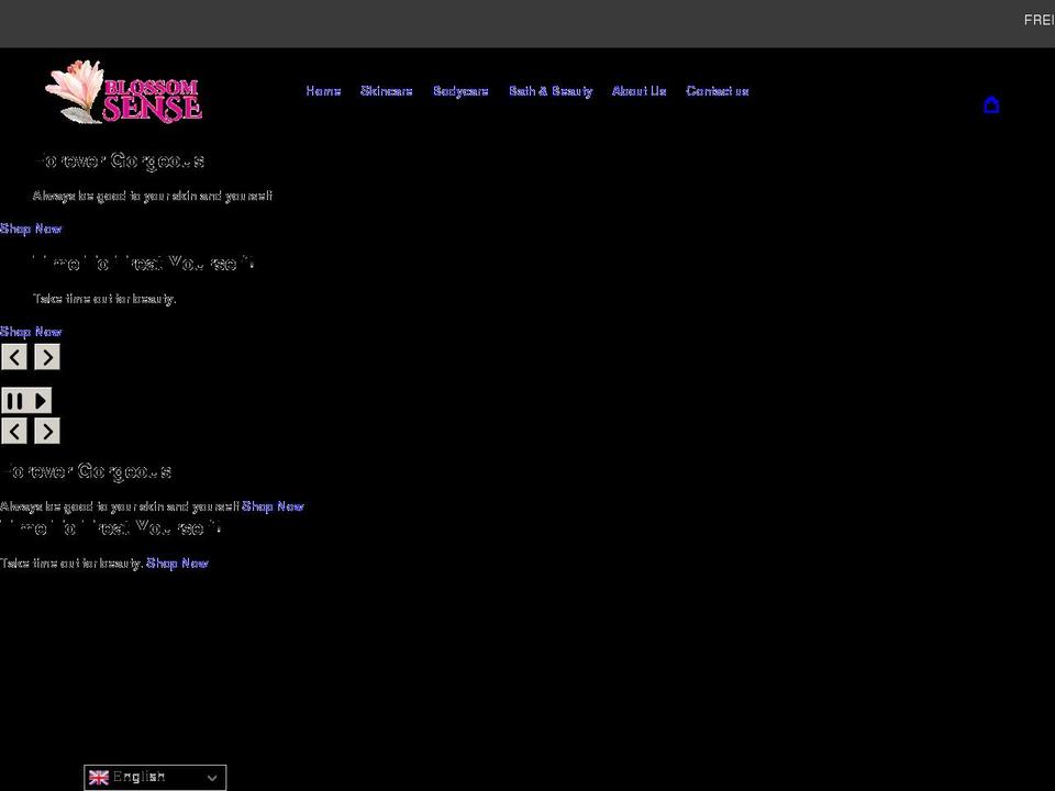blossomsense.com shopify website screenshot