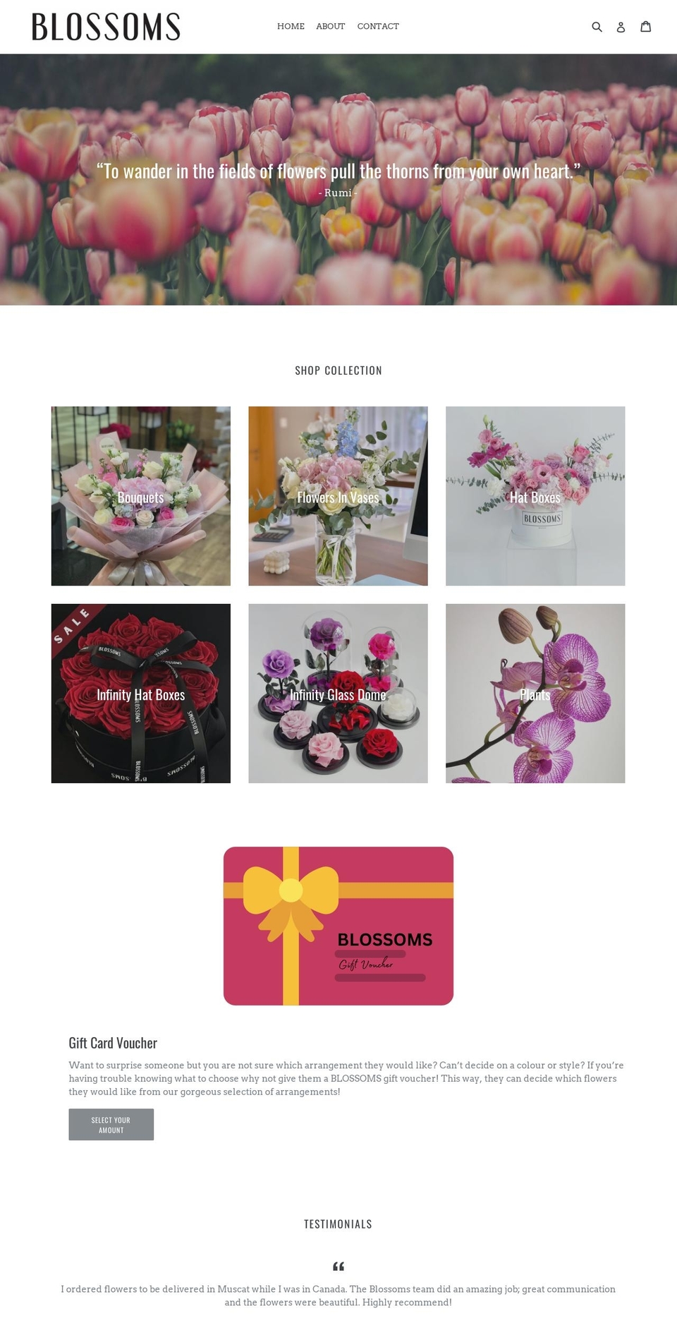 blossomsoman.com shopify website screenshot