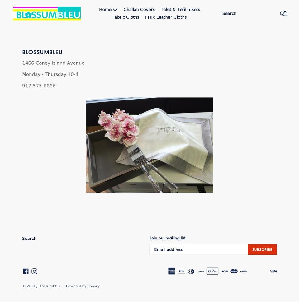 blossumbleu.com — Shopify storefront screenshot