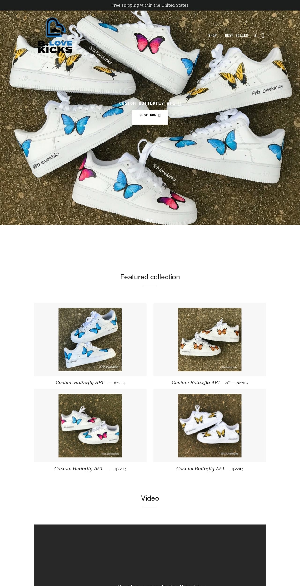 blovekicks.com shopify website screenshot