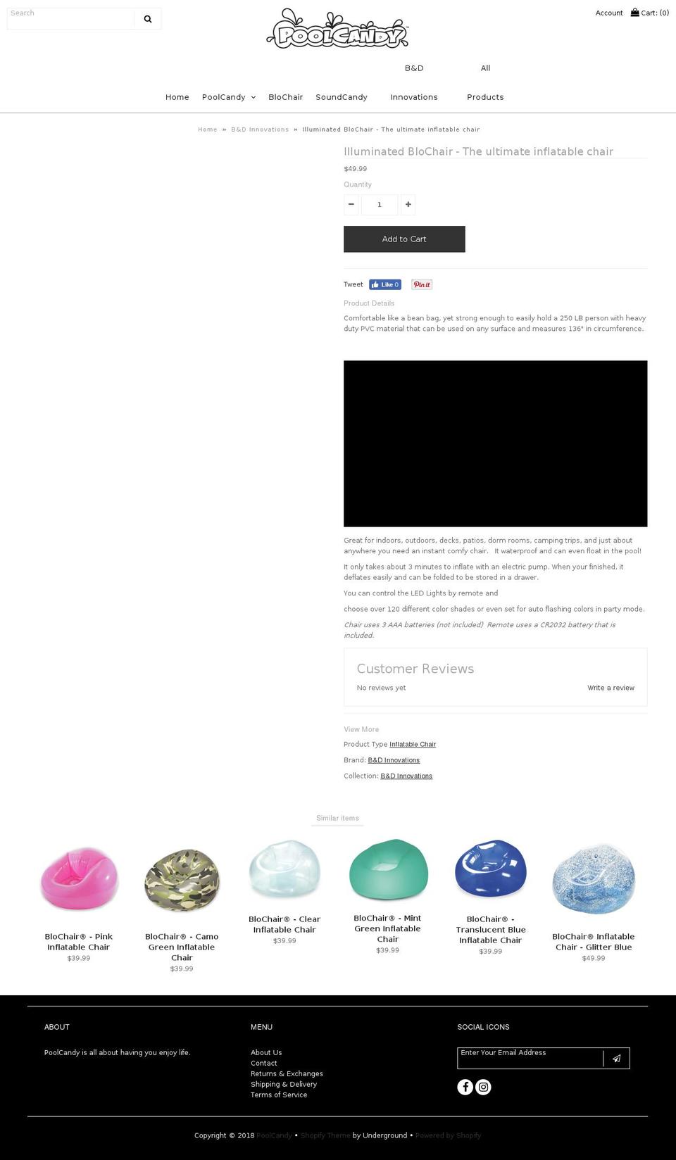 blowchair.com — Shopify storefront screenshot