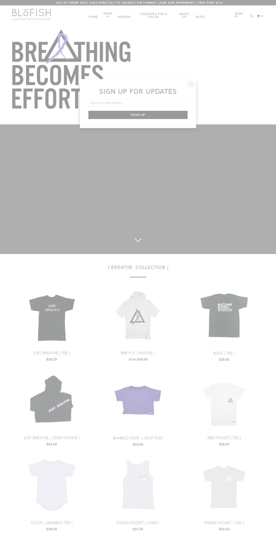 parallaz-2018 Shopify theme site example blowfishclothing.com