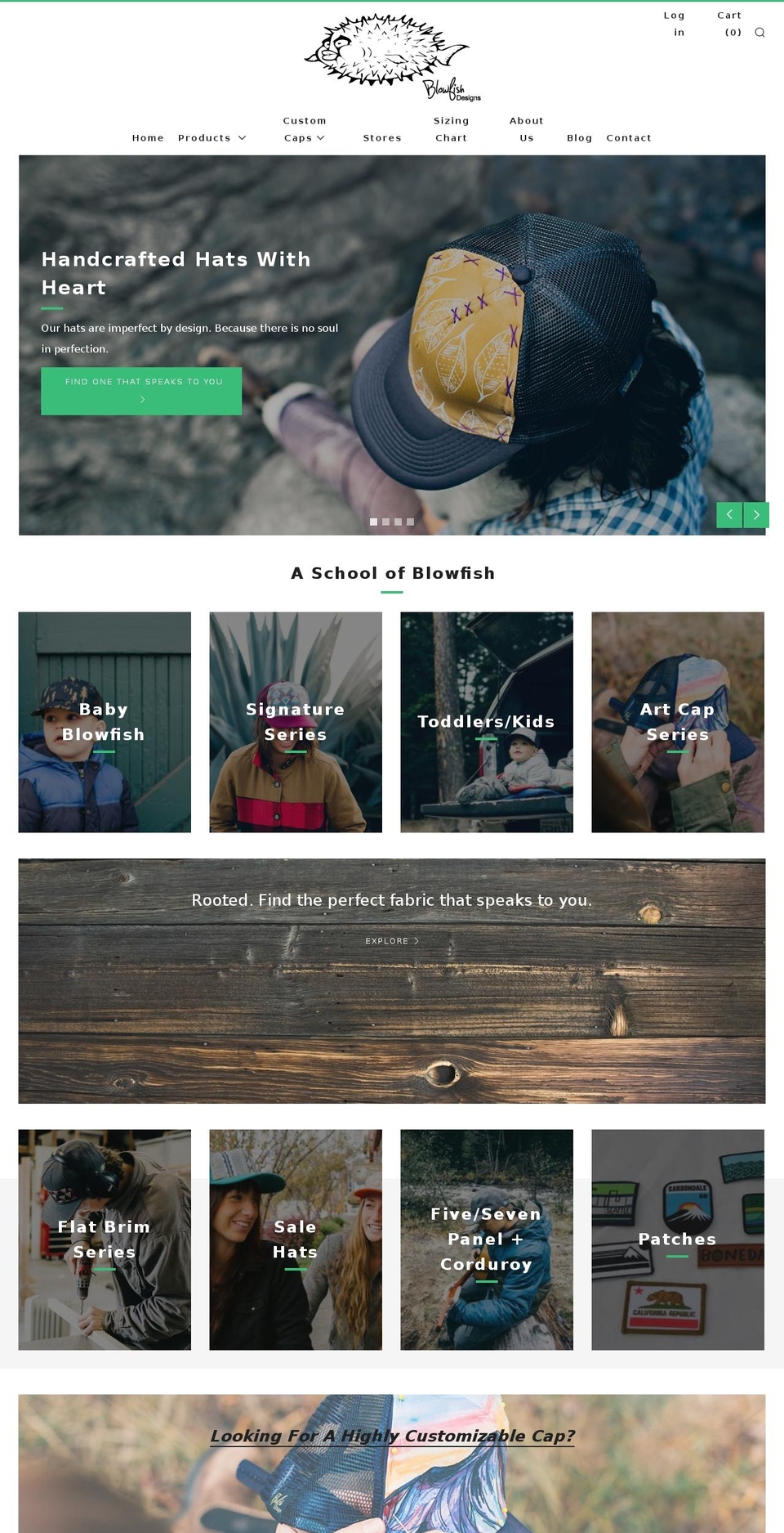 blowfishhats.com shopify website screenshot