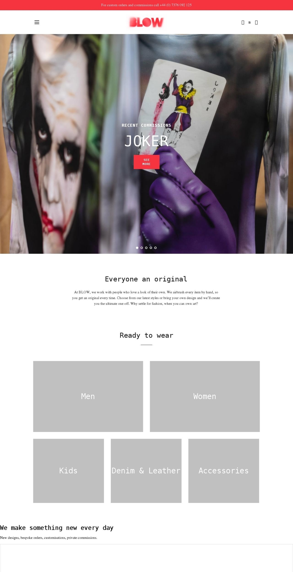 blowlondon.co.uk shopify website screenshot