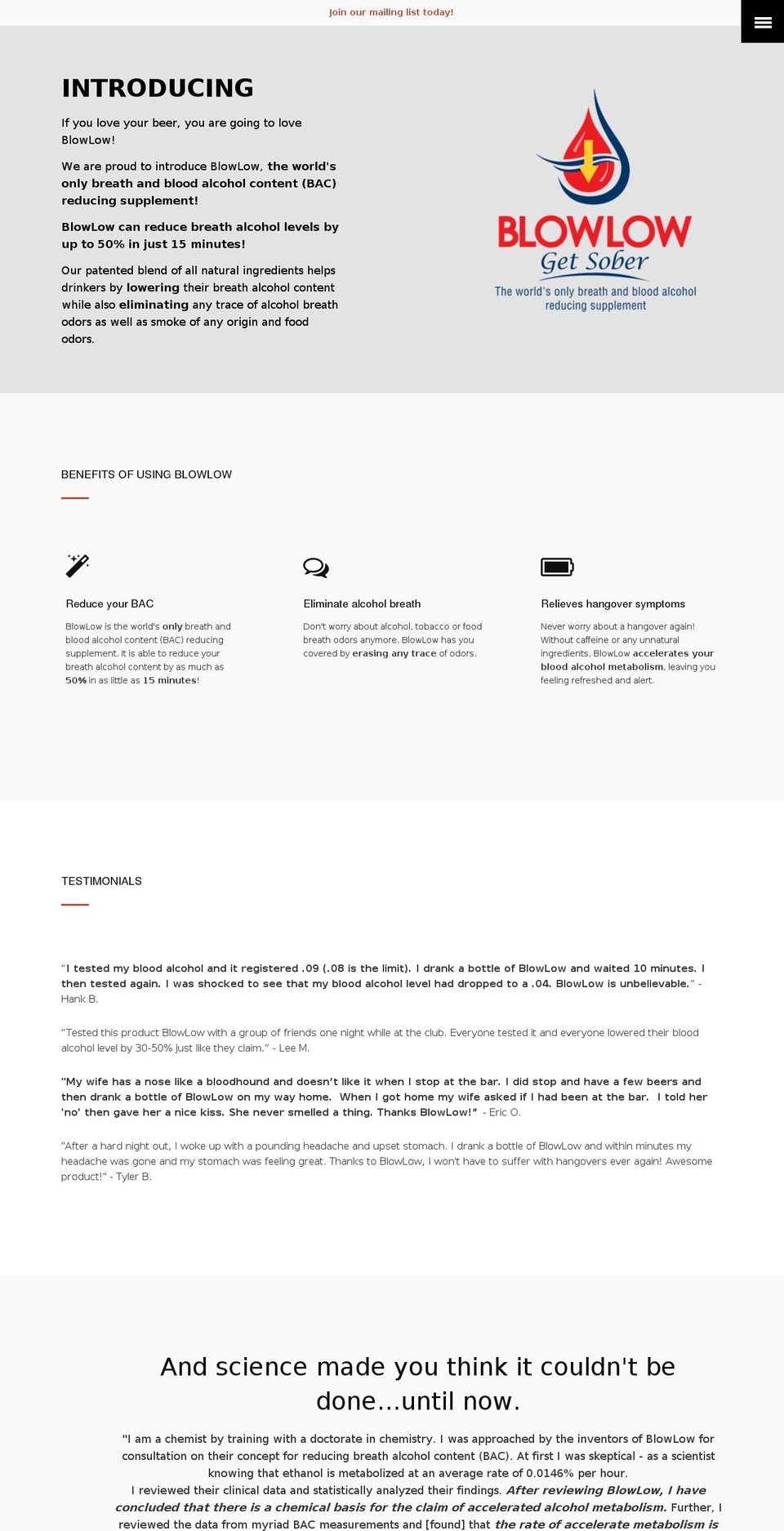 blowlow.com — Shopify storefront screenshot