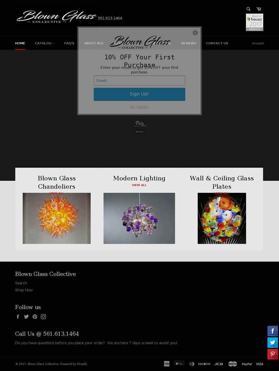 blownglasscollective.com shopify website screenshot