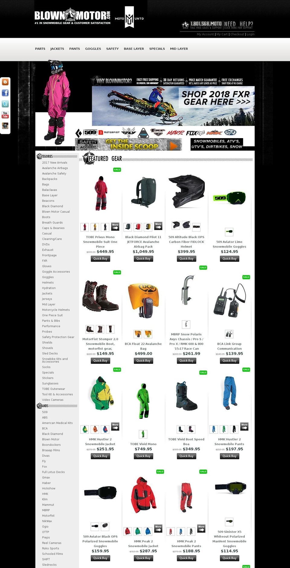 blownmotor.com shopify website screenshot