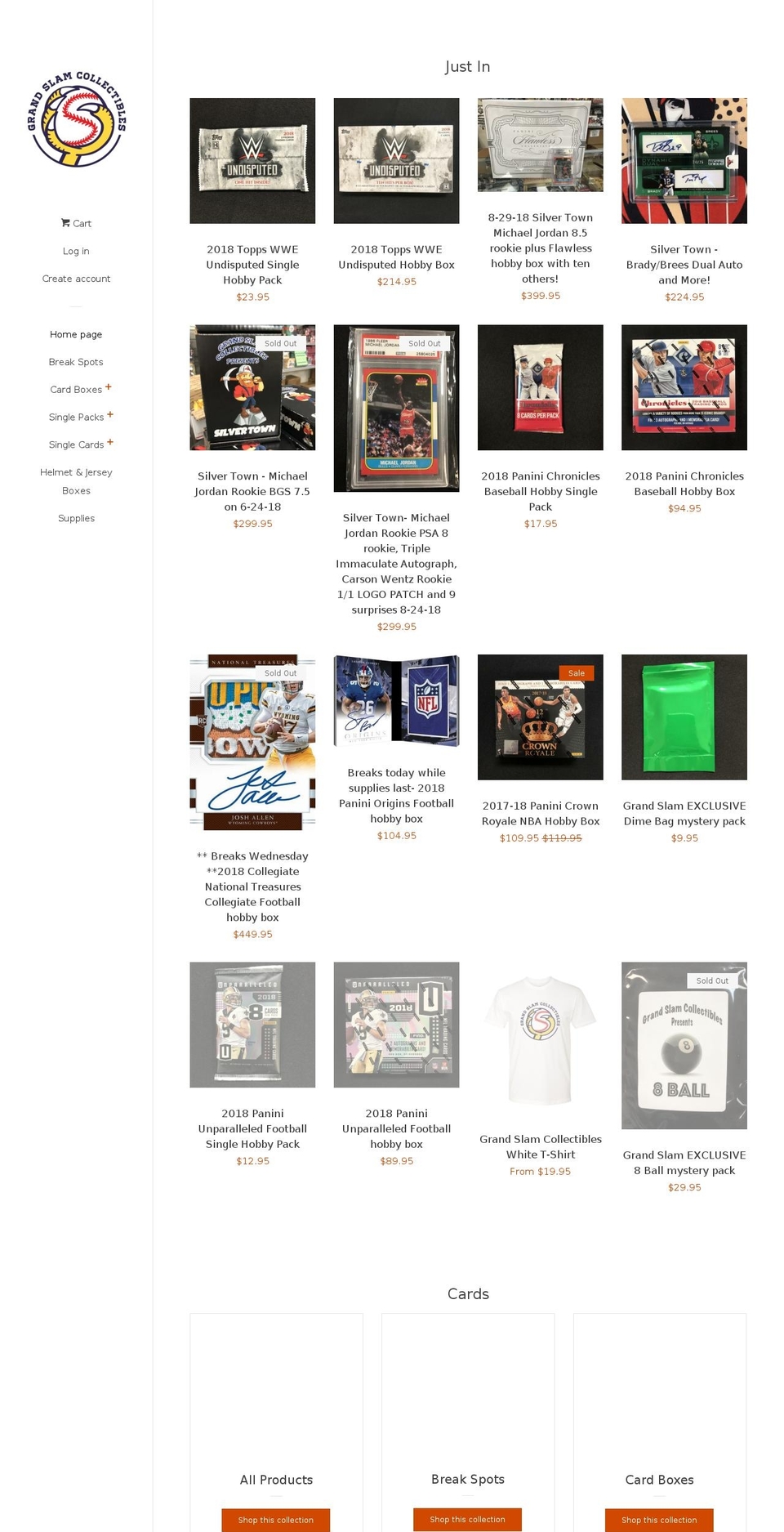 blownoutcards.com — Shopify storefront screenshot