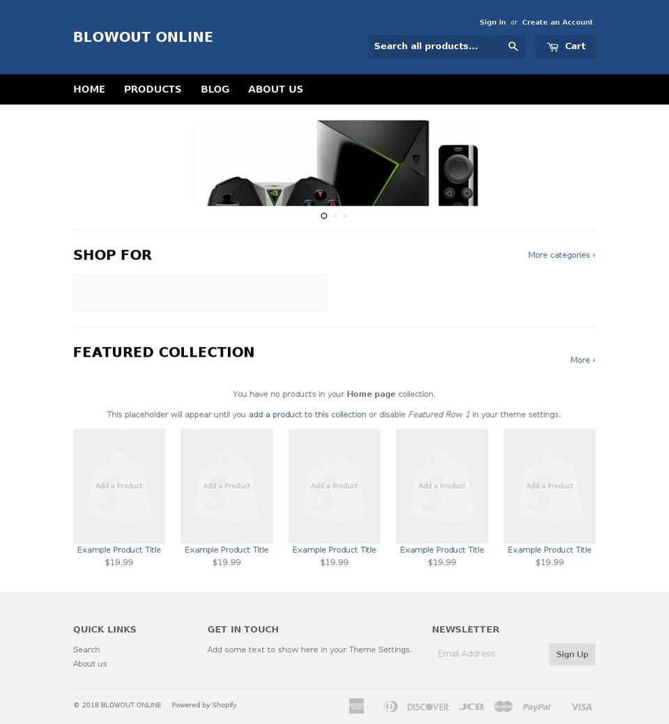 blowout-online.com — Shopify storefront screenshot
